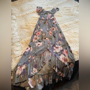 Floral midi/high low dress